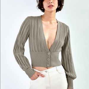 Aritzia Wilfred Plunge Cardigan